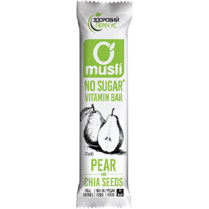 Батончик-мюсли Здоровый перекус груша-семена чиа 25г