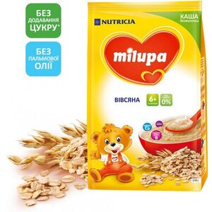 Каша Milupa безмолочная овсяная с 6 мес 170 г