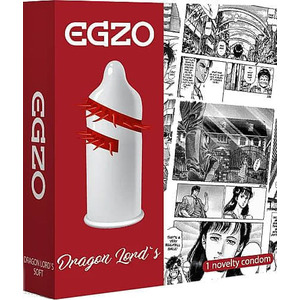 Презерватив-насадка EGZO латексна стимулююча одноразова Dragon Lords