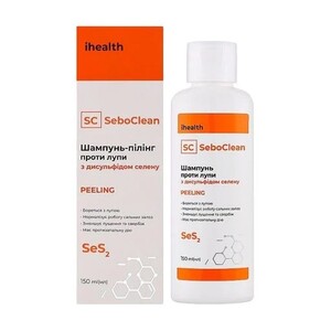 Шампунь-пилинг Ihealth SeboClean Peeling против перхоти с дисульфидом селена 150 мл