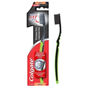 Зубная щетка Colgate Шелковые нити с древесным углем