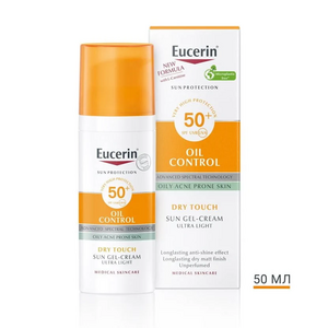 Крем-гель Eucerin 69767 Оил Контрол солнцезащитный с матирующим эффектом SPF50+ 50мл