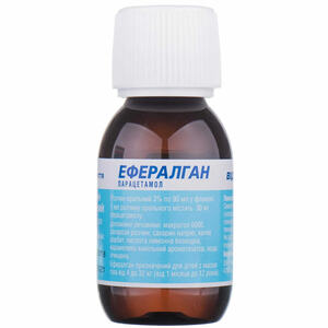 Эффералган раствор 3% по 90 мл во флаконе