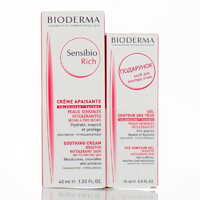 Набор Bioderma Сансибио насыщенный крем 40мл+ Сансибио крем-гель для контура глаз 15мл
