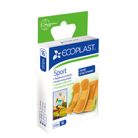 Лейкопластир ECOPLAST Спорт набір медичний тканий прозорий №16