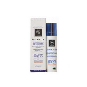 Крем Apivita AQUA VITA для интенсивног увлажн. кожи с фито-эндорфинами ВВ Cream SPF20 светлый 40 мл