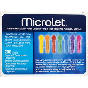 Ланцеты Microlet с силик. покрытием №200