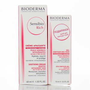 Набор Bioderma Сансибио насыщенный крем 40мл+ Сансибио крем-гель для контура глаз 15мл