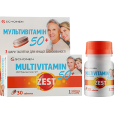 Зест Мультивитамин 50+ табл. №30 Зест Мультивитамин 50+ табл. №30