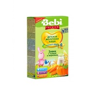 Каша Bebi Преміум молочна злаки з гарбузом і морквою 200г