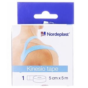 Пластырь NORDEPLAST Кинезио тейп медицинский 5см*5м синий