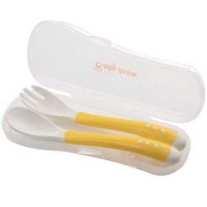 Набор Baby Team 6115 ложечка и вилочка Tritan в контейнере Зайчик