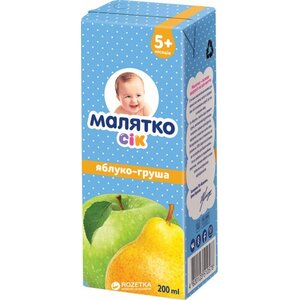 Сок Малятко яблоко-груша ТП 200 мл