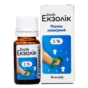 Екзолік розчин 1% по 10 мл у флаконі 1 шт.