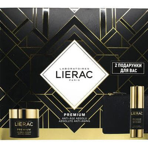 Набор Lierac Премиум шелковистый (крем 50мл+крем для контура глаз 20мл+косметичка)