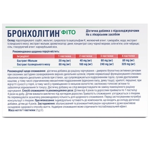 Бронхолітин фіто травяні пастилки №24