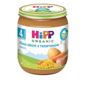 Пюре HiPP 6152 БИО-телятина с нежными овощами и картофелем 125 г