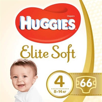 Підгузники Хаггіс Еlit Soft 4 (8-14кг) №1 (66)