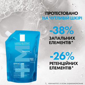 Гель-мусс La Roche-Posay Рефил Effaclar +M очищение жирной кожи 400 мл