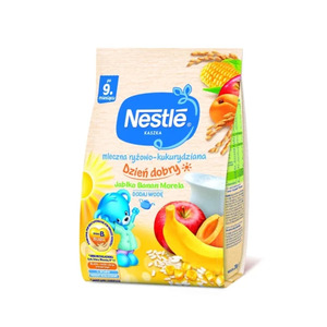 Каша Nestle молочна рисова з кукурудзою/яблуком/бананом/абрикосом і біфідобактеріями з 9 міс  230 г