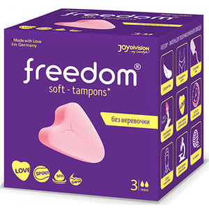Тампони жіночі гігієнічні т.м. Freedom mini 3 шт. в упаковці