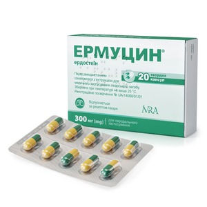 Ермуцин капсули по 300 мг 20 шт. (10х2)
