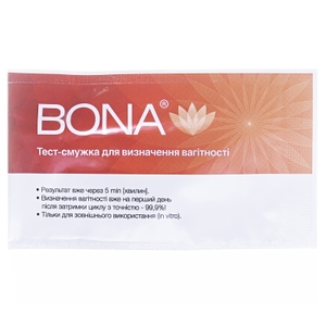 Тест-полоска BONA на беременность №1