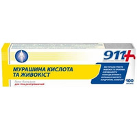 Гель-бальзам 911 Мурашина кислота Ваша служба порятунку та живокіст д/тіла розігрів туба 100мл