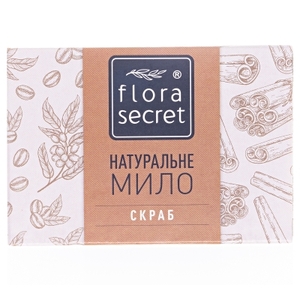 Скраб-мило Flora Secret з еф. олією кориці і меленою кавою 75 г