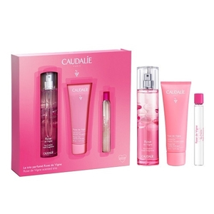 Набор Caudalie 2814-1 Rose de Vigne 2022 (Туал вода 10мл+Гель д/душа 50мл+Туал вода 50мл)