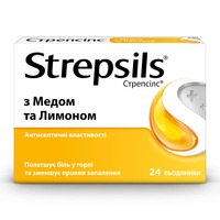 Стрепсилс мед-лимон леденцы 24 шт.