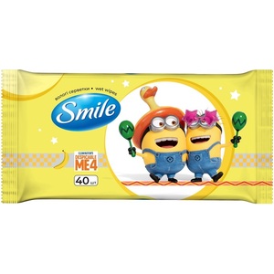 Салфетки влажные Smile Minions №40
