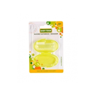 Зубная щетка-массажер Baby Team 7200 силиконовая с контейнером