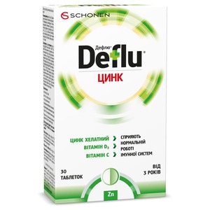 Дефлю Защита Цинк табл.жеват. №30