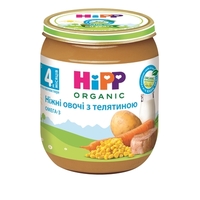 Пюре HiPP 6152 БИО-телятина с нежными овощами и картофелем 125 г