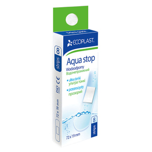 Лейкопластырь ECOPLAST Аква стоп набор медицинский 7,2*1,9см №8