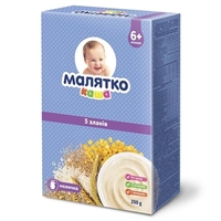 Каша Малятко молочная 5 злаков 200г