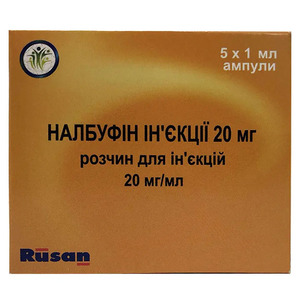 Налбуфин-Русан раствор для инъекций 20 мг/мл в ампулах по 1 мл 5 шт.