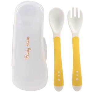 Набор Baby Team 6115 ложечка и вилочка Tritan в контейнере Зайчик