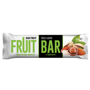 FRUIT BAR батончик-мюсли з горіхами 25г
