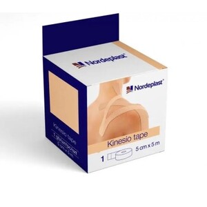 Пластырь NORDEPLAST Кинезио тейп медицинский 5см*5м бежевый
