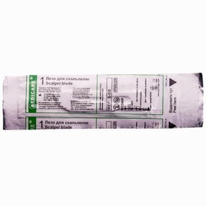 Лезо д/скальпеля одн. Medicare з вуглецевої сталі р.20