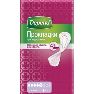 Урол. прокладки Depend Super Pad 8 шт