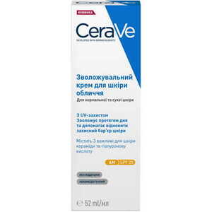 Крем CeraVe Денний зволож. для нормальної та сухої шкіри обличчя SPF25 52 мл