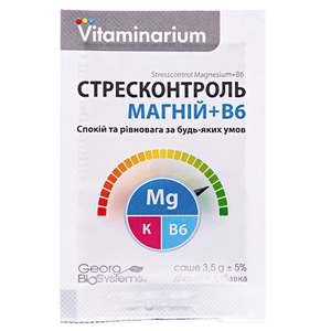 Витаминариум Стрессконтроль Магний+В6 саше 3,5г №30