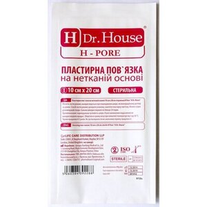 Повязка пласт. H Dr.House Н-Pore 10 см*20 см неткана основа