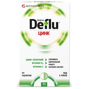 Дефлю Защита Цинк табл.жеват. №30