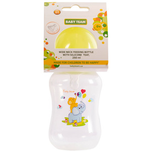 Пляшечка Baby Team 1002 з широким горлом 250 мл