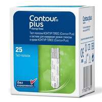 Тест-полоски CONTOUR PLUS для глюкометров №25