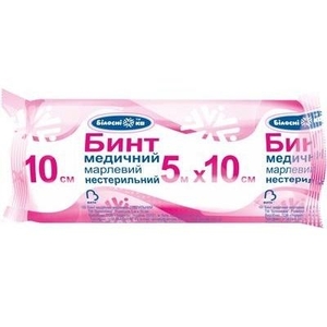 Бинт Білосніжка мед.н/стер.5м*10см